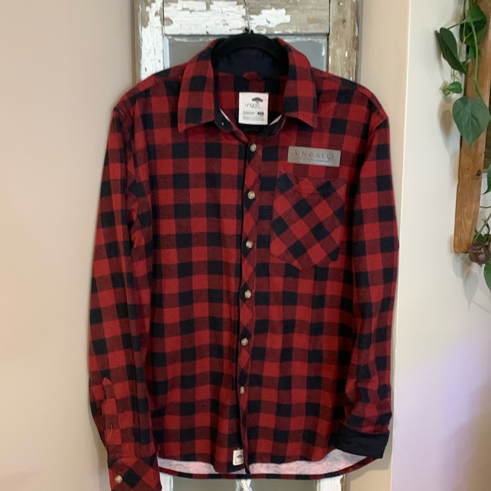 Unisex UNGALLI Flannel Top, 💯 Cotton Size large